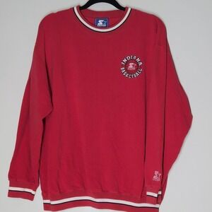 Vintage Indiana Hoosiers Sweater Mens Large NCAA Basketball Crewneck Starter